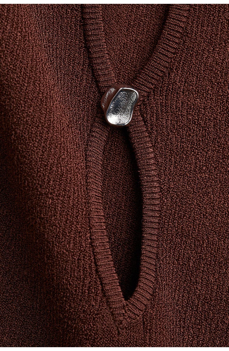 H&M Knitted Vest Top, Alternate, color, Dark Brown