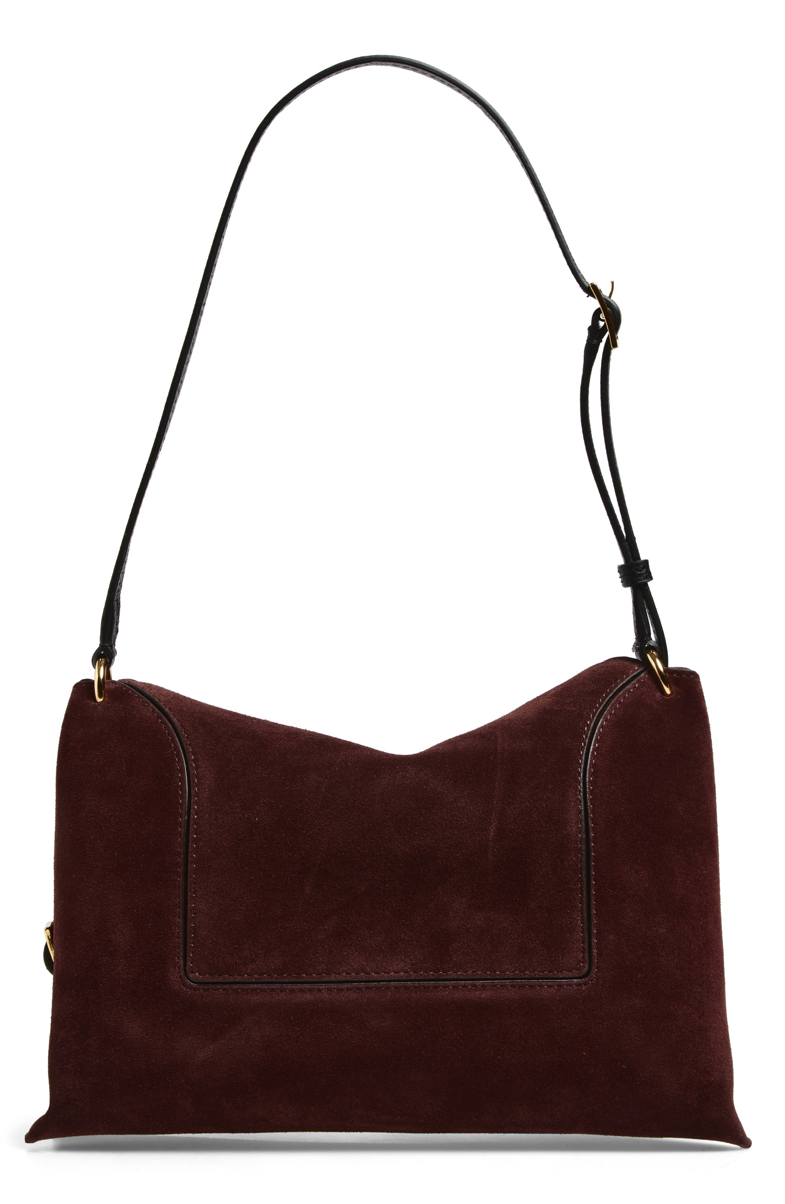 Wandler Penelope Slouch Suede Shoulder Bag, Alternate, color, Acai Suede