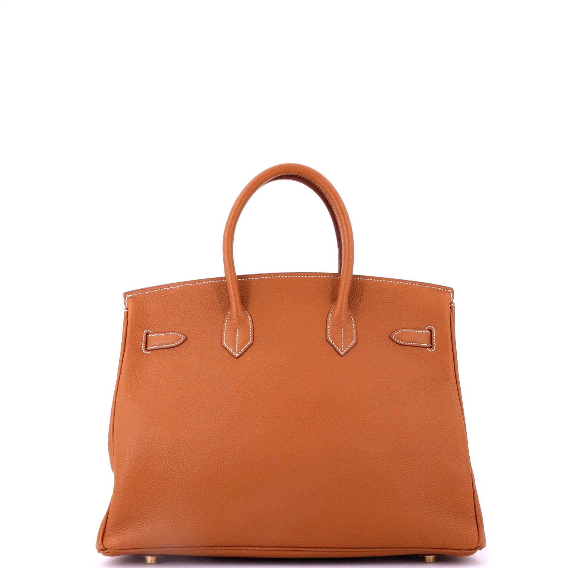 Pre-Owned Hermes Birkin Handbag Brown Togo with Gold Hardware 35, Alternate, color, Gold