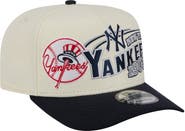 New Era Men's New Era Cream/Navy New York Yankees Classic A-Frame 9FIFTY Snapback Hat