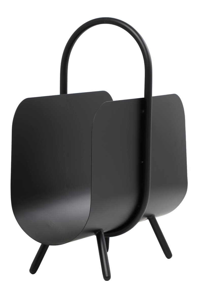 The Novogratz Iron Magazine Holder, Alternate, color, BLACK