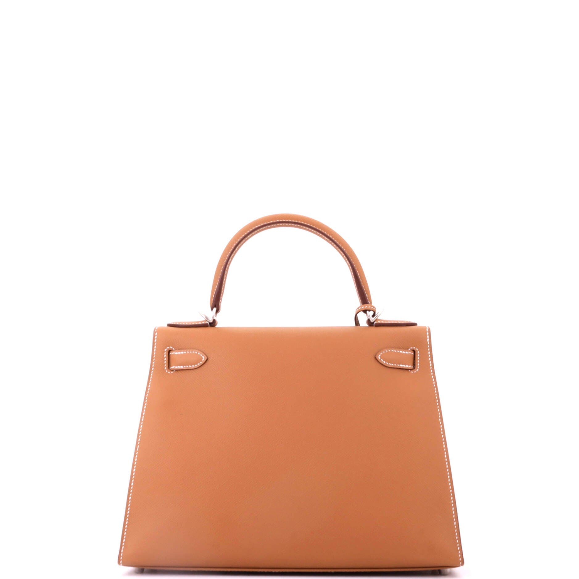 Kelly Handbag Brown Epsom with Palladium Hardware 28, Alternate, color, Gold