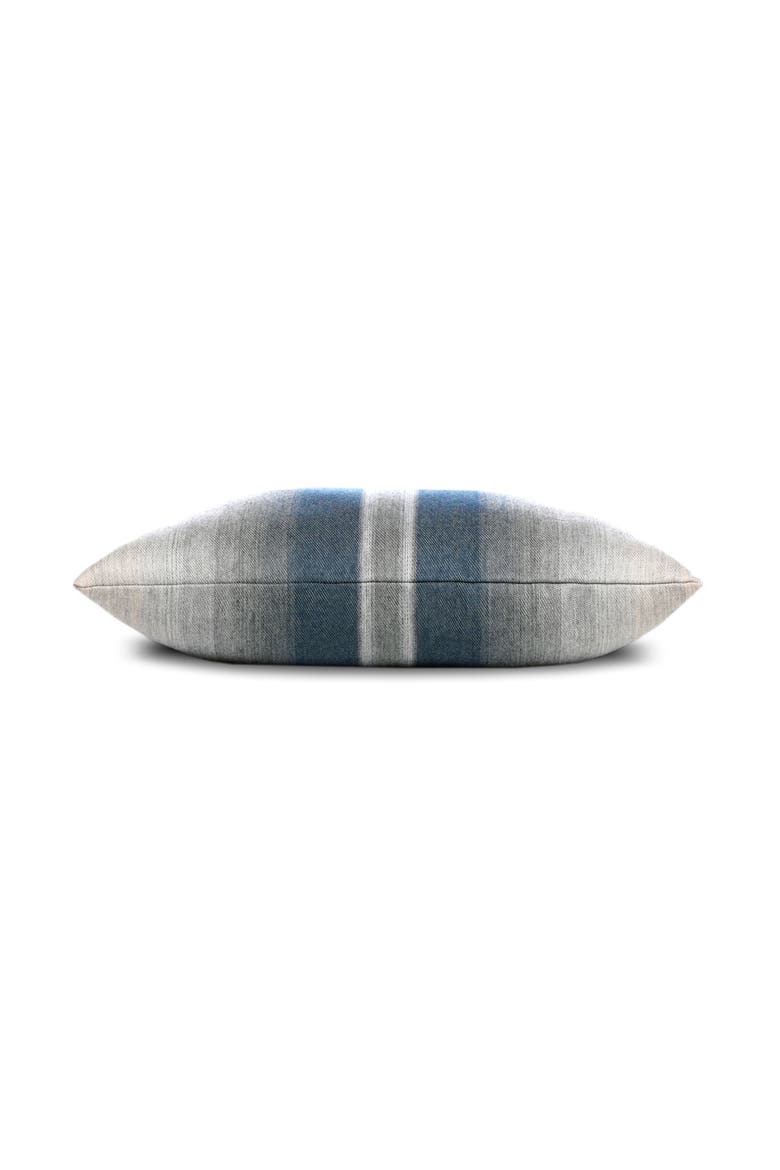 Ombre Stripe Indoor & Outdoor Woven Accent Pillow, Alternate, color, Indigo