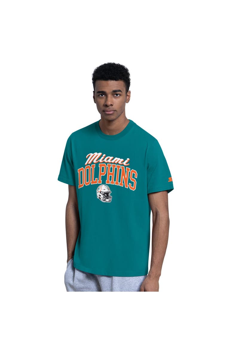 Men's Starter  Aqua Miami Dolphins Vintage Logo Hoodie & T-Shirt Combo Pack, Alternate, color, Aqua