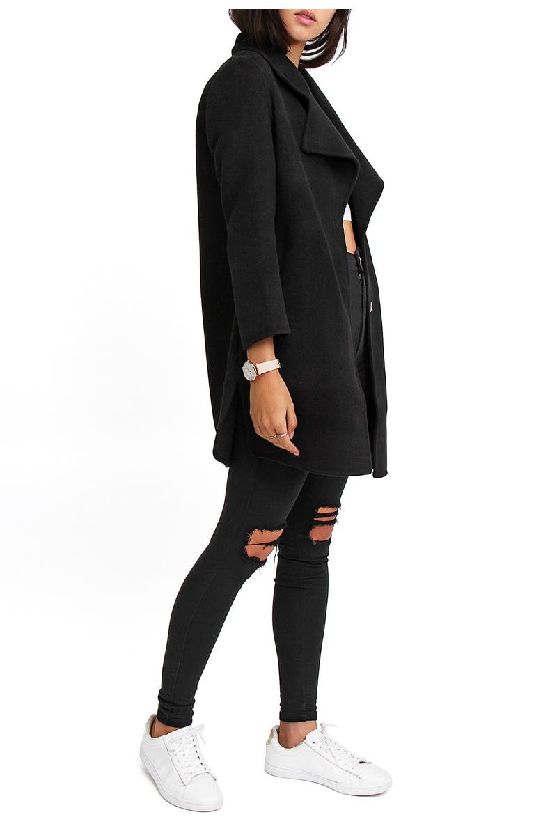 Belle & Bloom Ex-Boyfriend Wool Blend Oversized Jacket, Alternate, color, Black