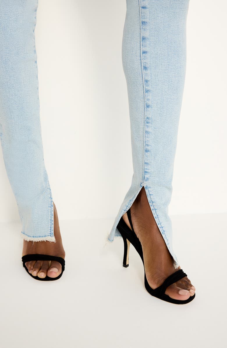 Good American Good Legs Split Hem Skinny Jeans, Alternate, color, Indigo686