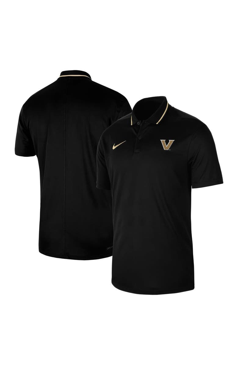 Nike Men's Nike  Black Vanderbilt Commodores 2023 Sideline Coaches Performance Polo, Main, color, 