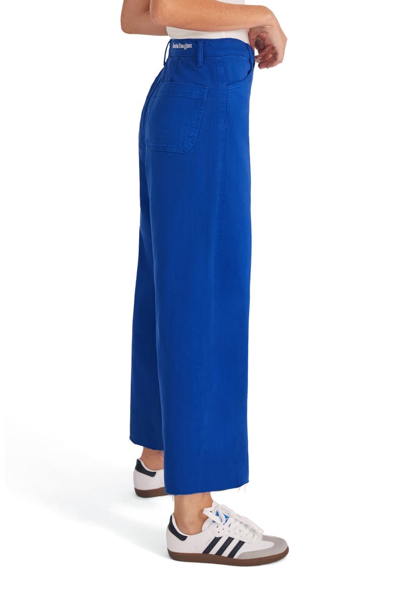 The Mischa Raw Hem Wide Leg Jeans, Alternate, color, ELECTRIC BLUE