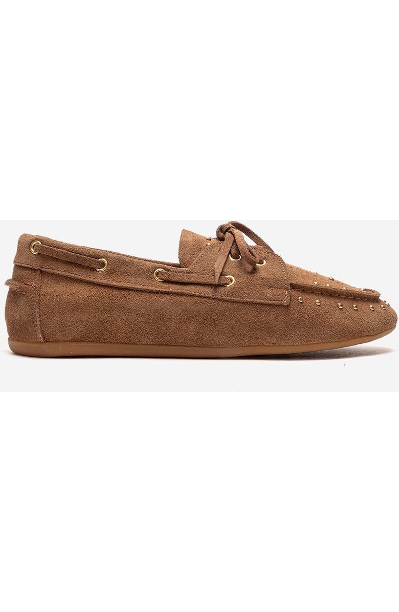 Forever & Always Shoes Cuesta Leather Lace Up Loafer, Alternate, color, Cognac Suede