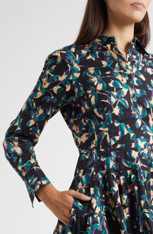 Ulla Johnson Nanette Long Sleeve Mini Dress Kaleidoscope In Green