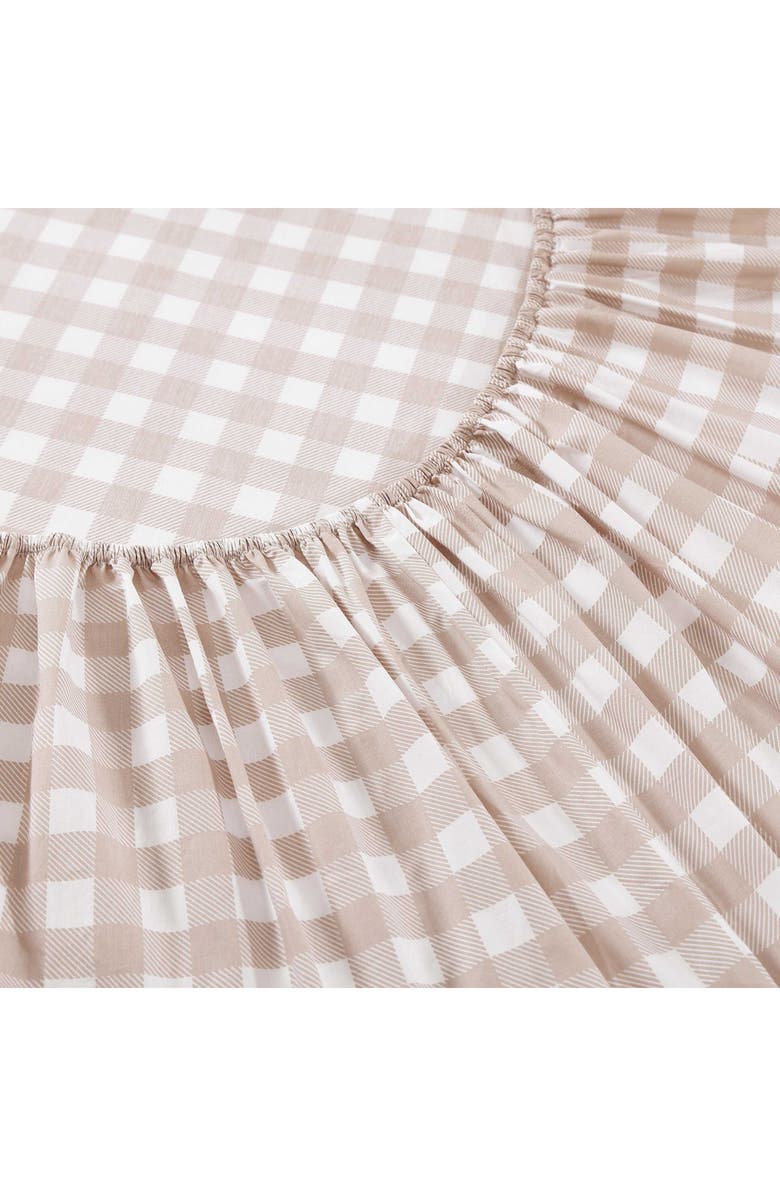 STONE COTTAGE Cottage Check 200 Thread Count Cotton Percale Sheet Set, Alternate, color, Light Beige