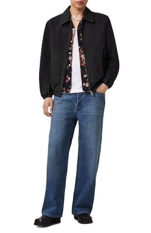 Allsaints Holman Ramskull Cropped Jacket In Black