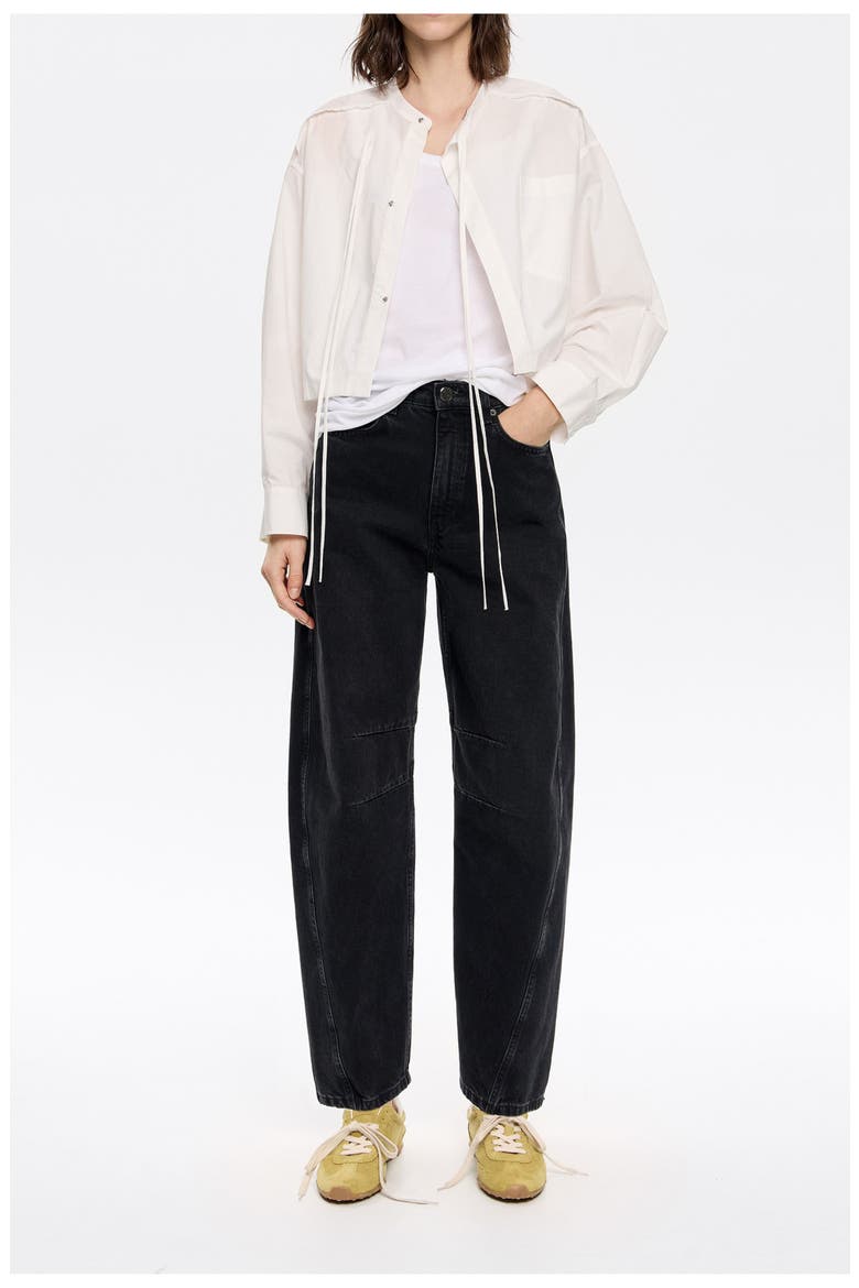 Barrel Jeans, Main, color, WASHED DENIM BLACK