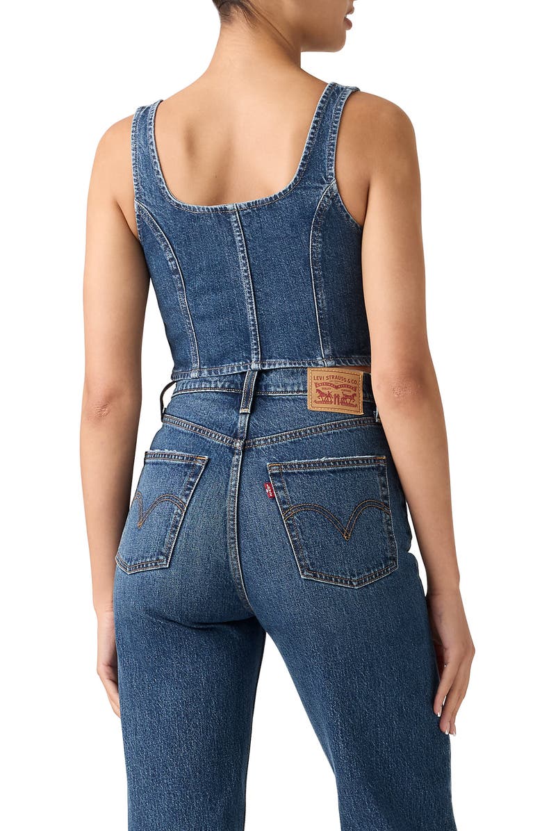 Levi's Zip Corset Denim Top, Alternate, color, Shes So Vague