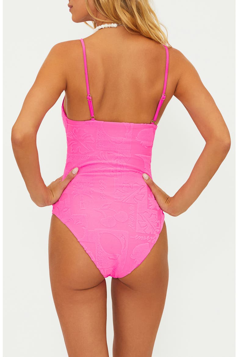 Athena One-Piece Swimsuit, Alternate, color, STRAWBERRY