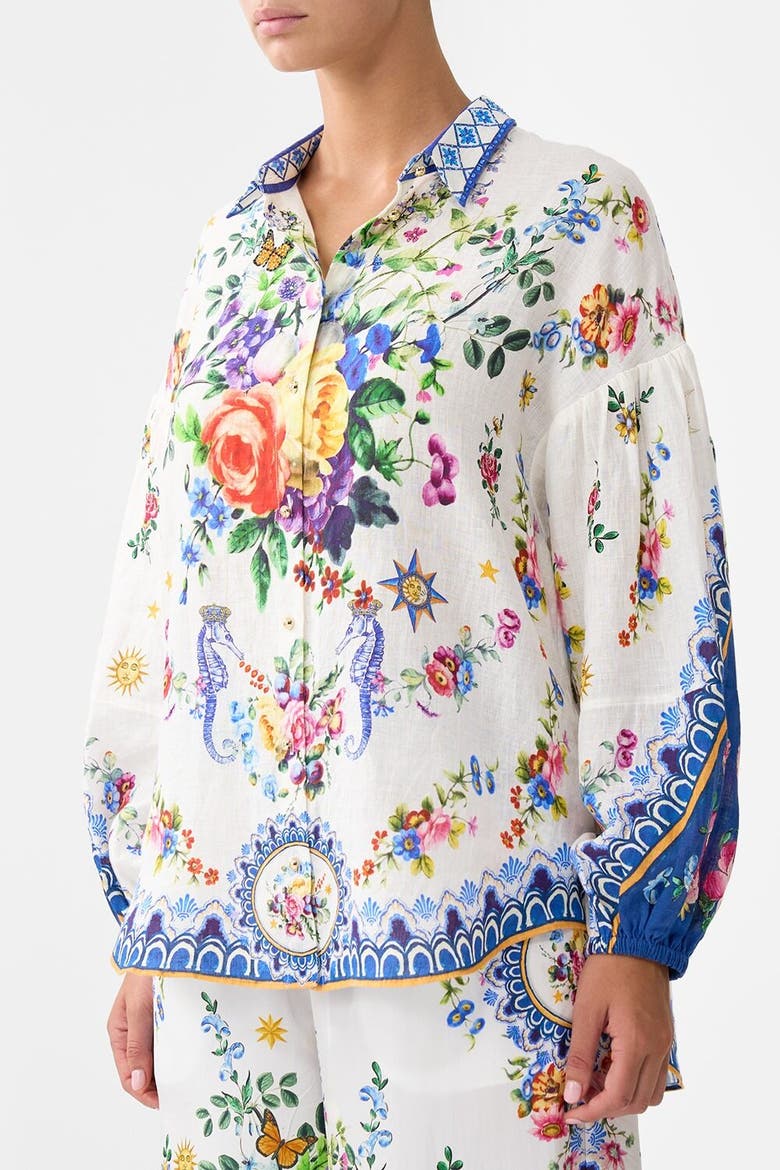 Balloon Sleeve Blouse Tiles Darls, Alternate, color, Tiles Darls