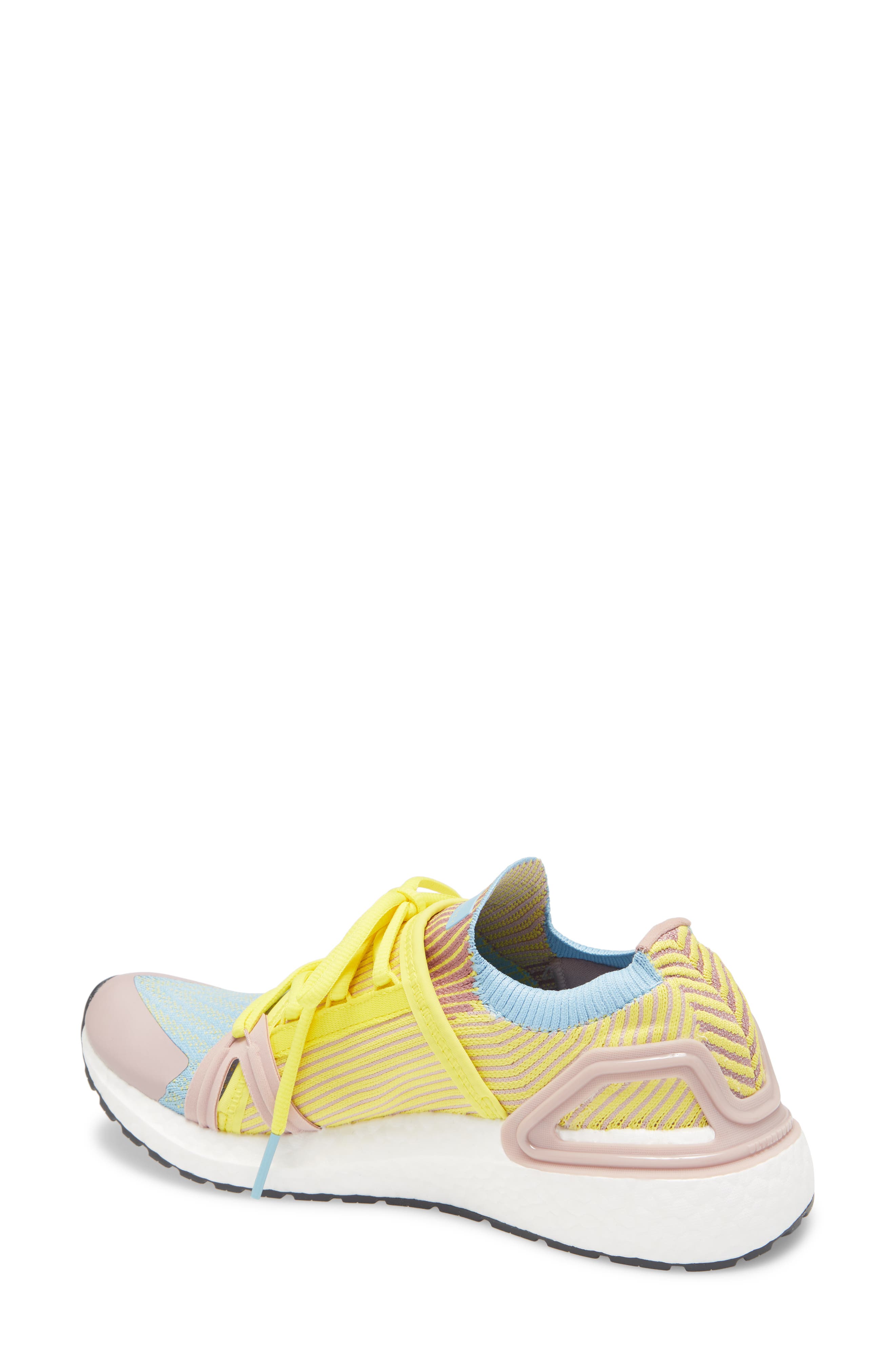 UltraBoost 20 S Running Shoe, Alternate, color, DUSTY ROSE/ FRESH LEMON/ BLUE