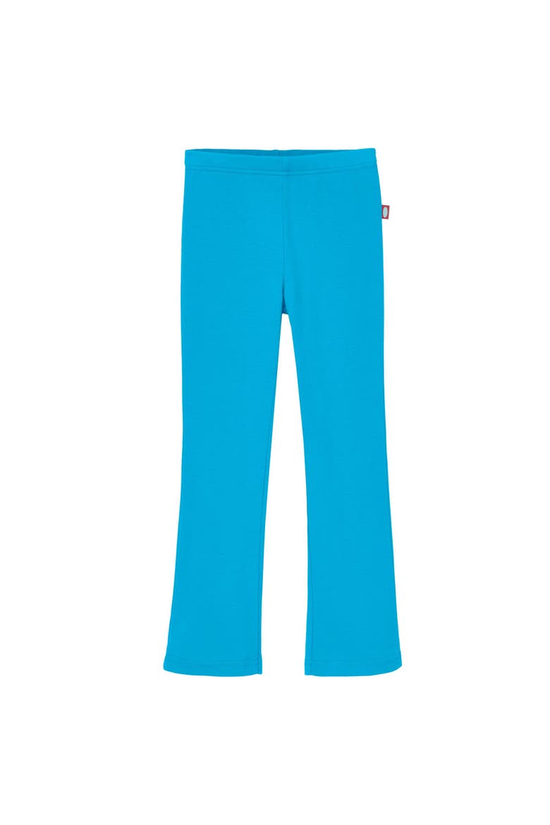 Girls Soft 100% Cotton Flare Boot-Cut Leggings, Alternate, color, Turquoise