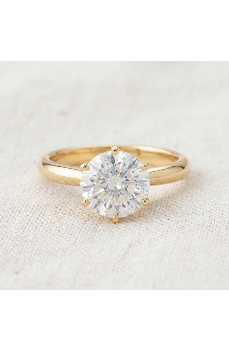 Bliss Diamond 2 Ct Round Solitaire Diamond Engagement Ring 14k Gold, Alternate, color, 14K Yellow Gold