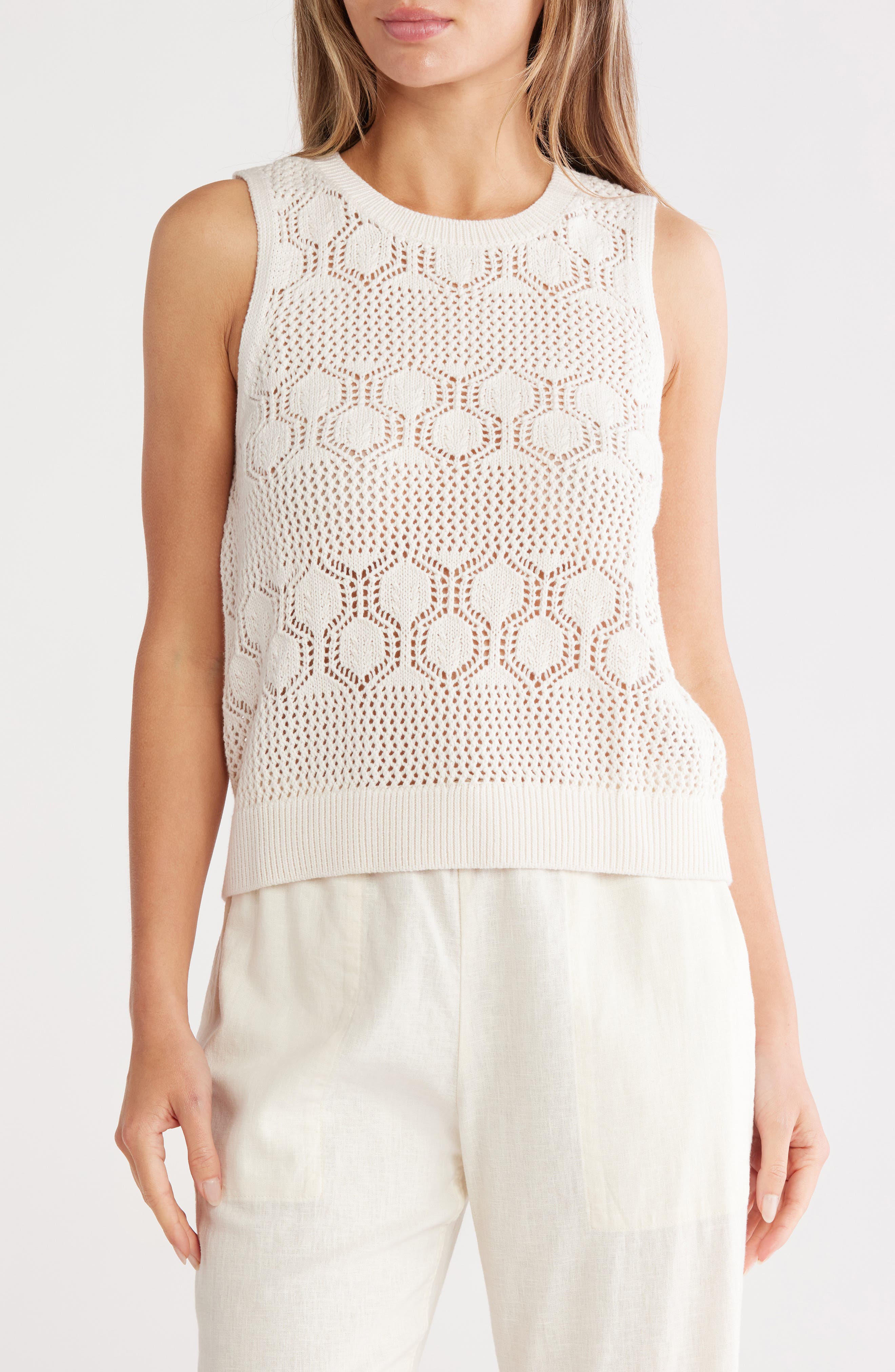 Splendid Honore Cotton Crochet Tank