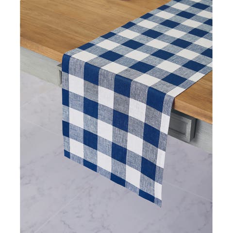 Linen Table Runner - Buffalo Check