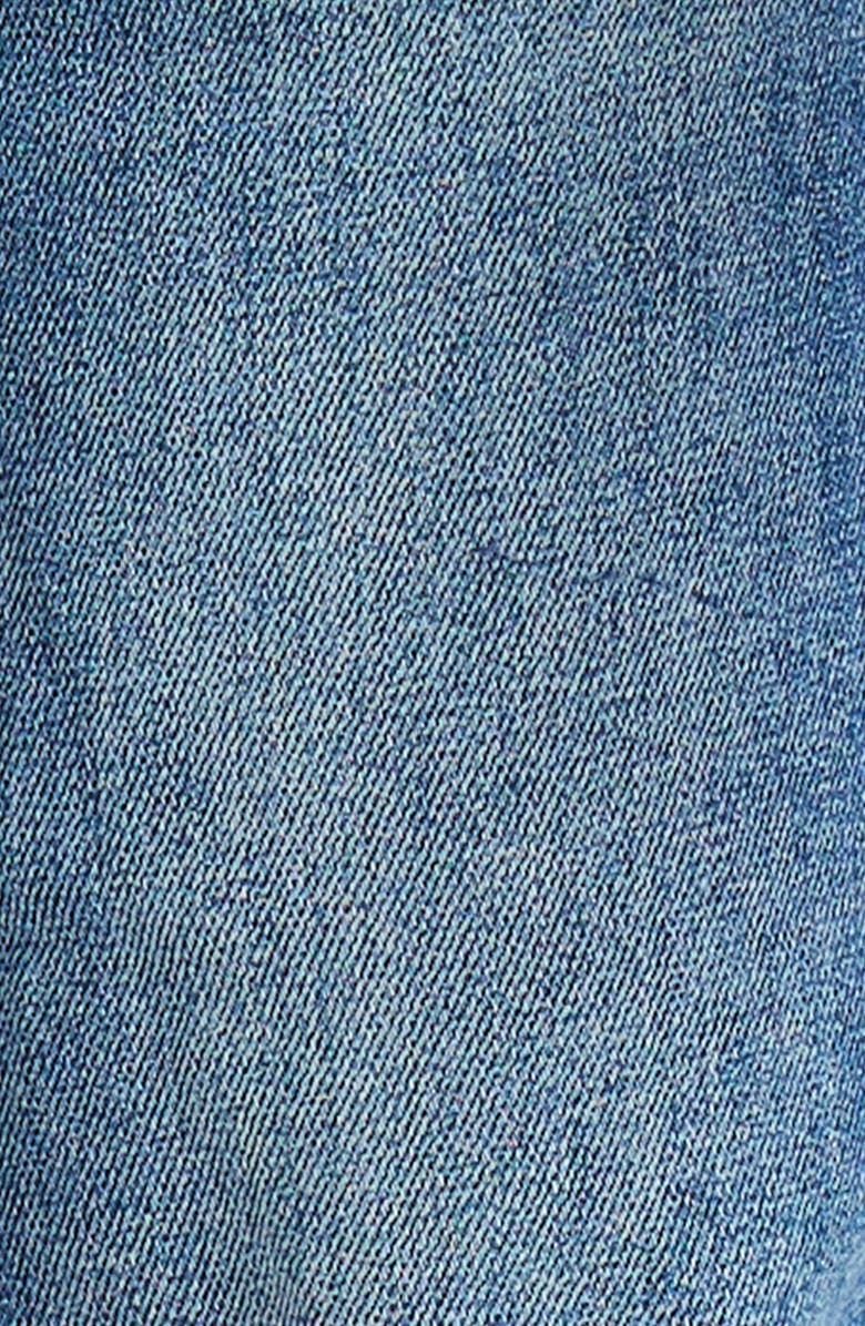 Bayeas Raw Hem High Waist Knee Length Denim Shorts, Alternate, color,