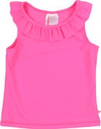 RuffleButts Girls Active Ruffle Tank Top