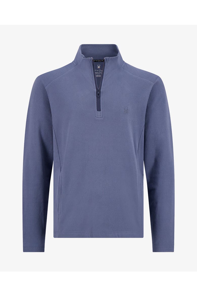 Men Corduroy Quarter Zip, Main, color, Midnight blue
