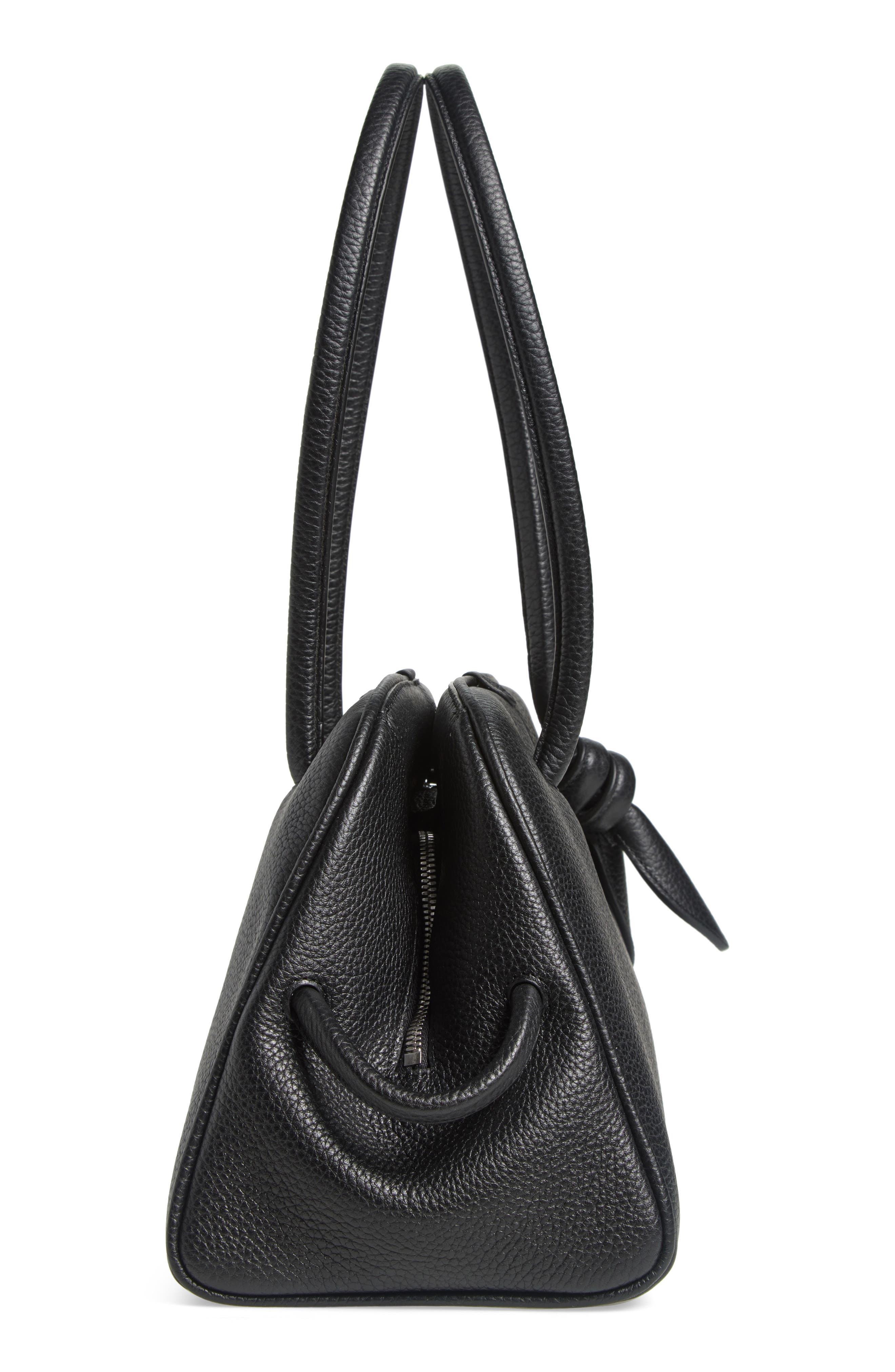 Jacquemus Le Turismo Leather Bowling Bag, Alternate, color, Black