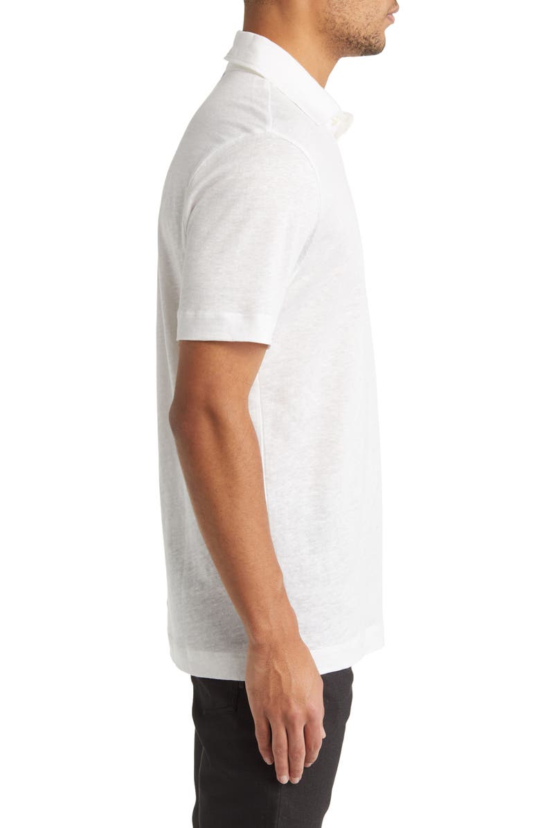 BOSS Press Heathered Linen Piqué Polo, Alternate, color, 