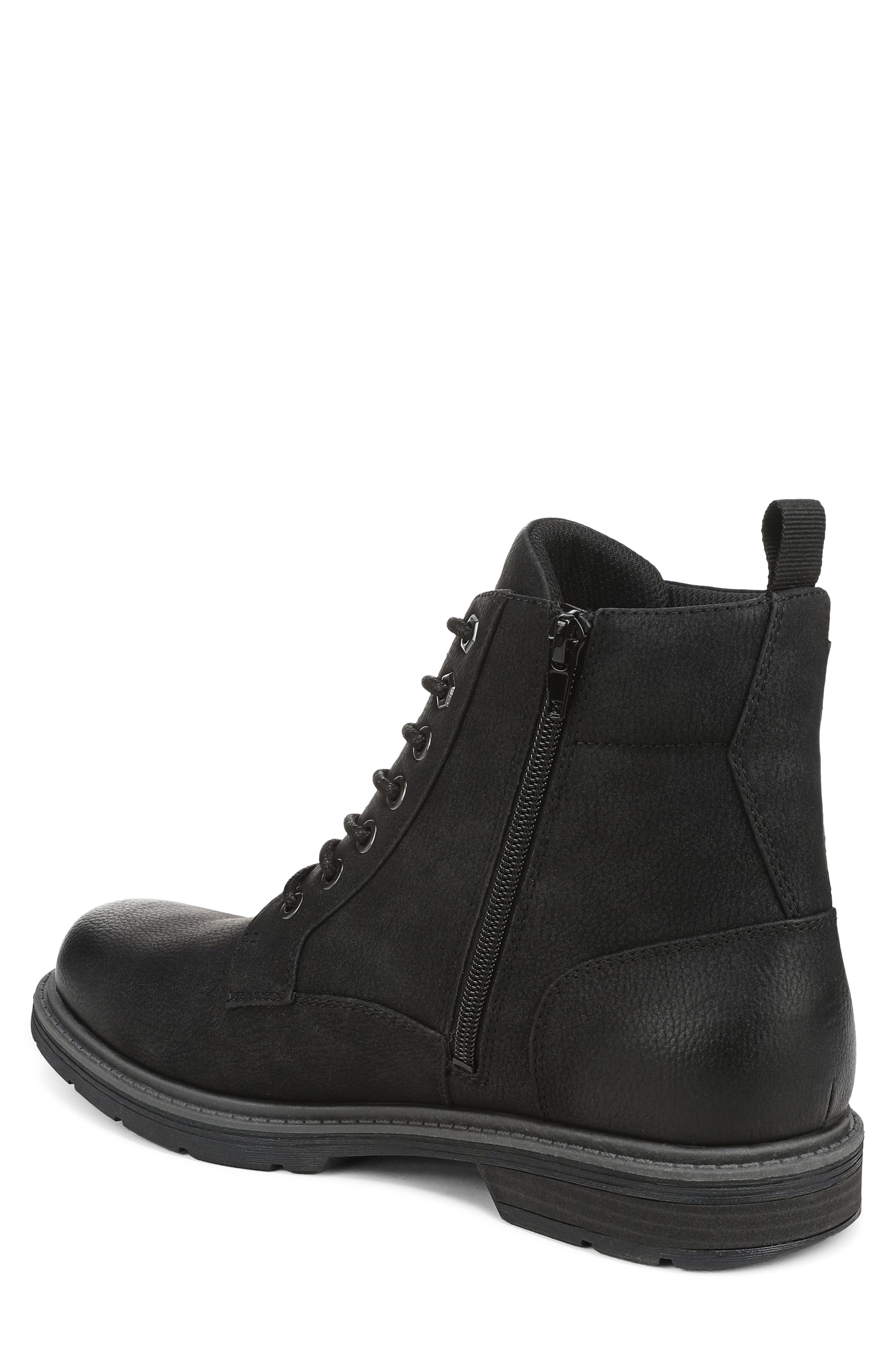 August Faux Leather Boot, Alternate, color, BLACK FAUX LEATHER