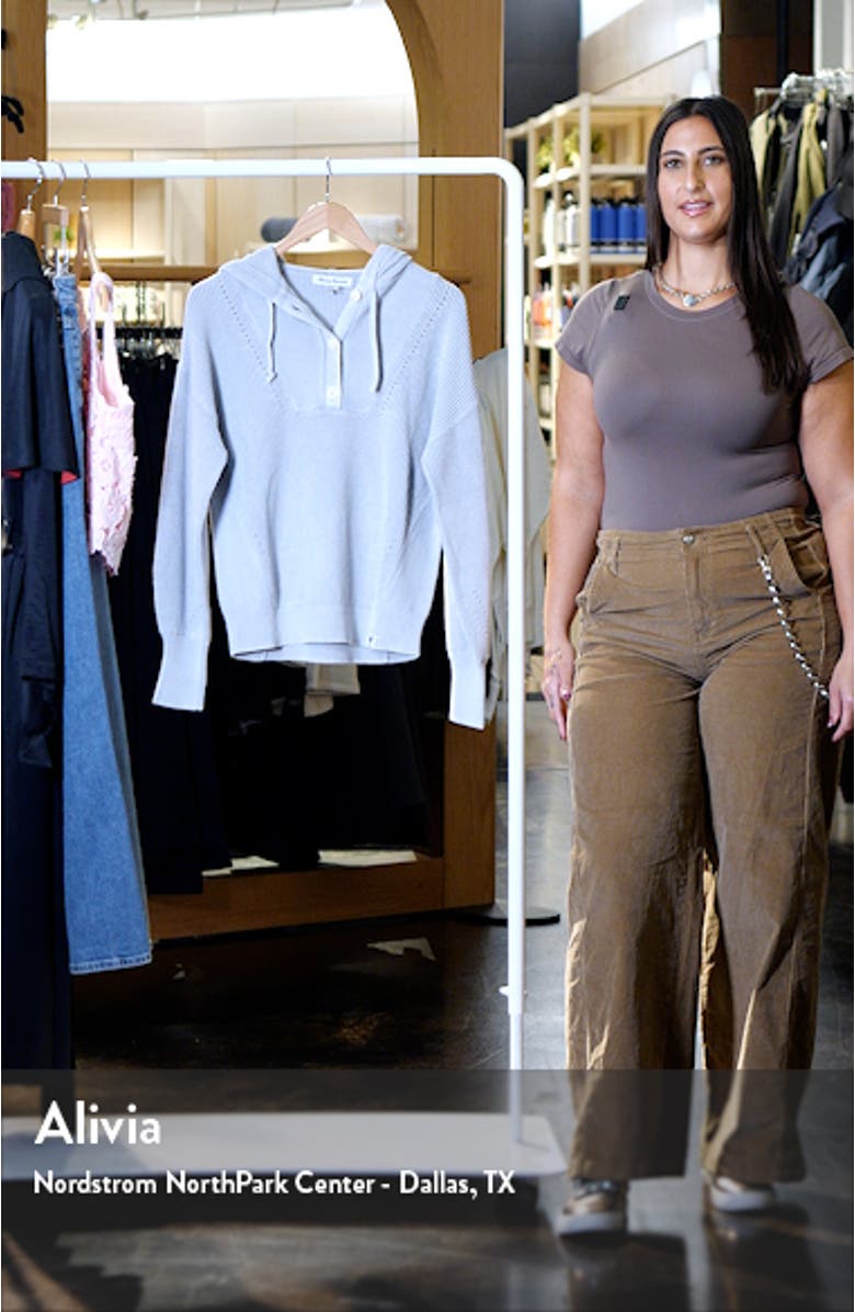 Indigo Palms Salt Wash Cotton Sweater Hoodie, sales video thumbnail