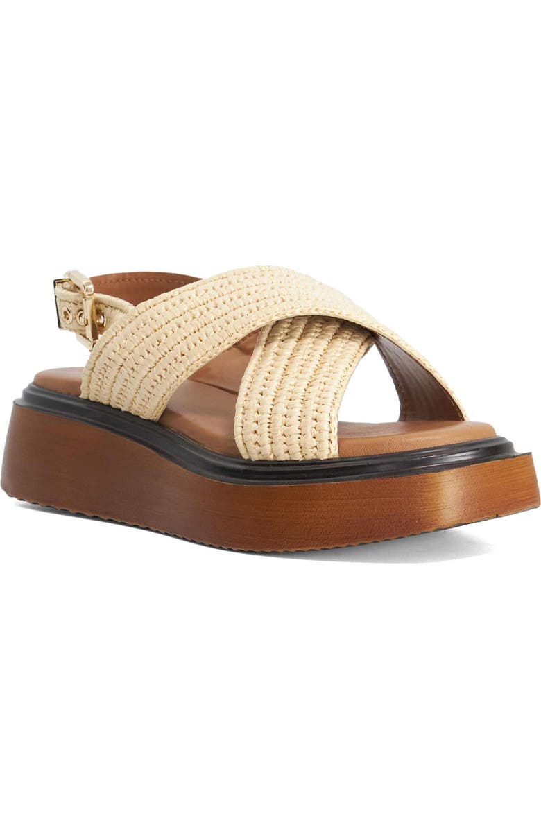 Dune London Lovess Platform Sandal, Main, color, Ecru