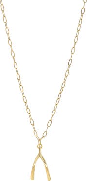 MARLYN SCHIFF Willa Wishbone Pendant Necklace