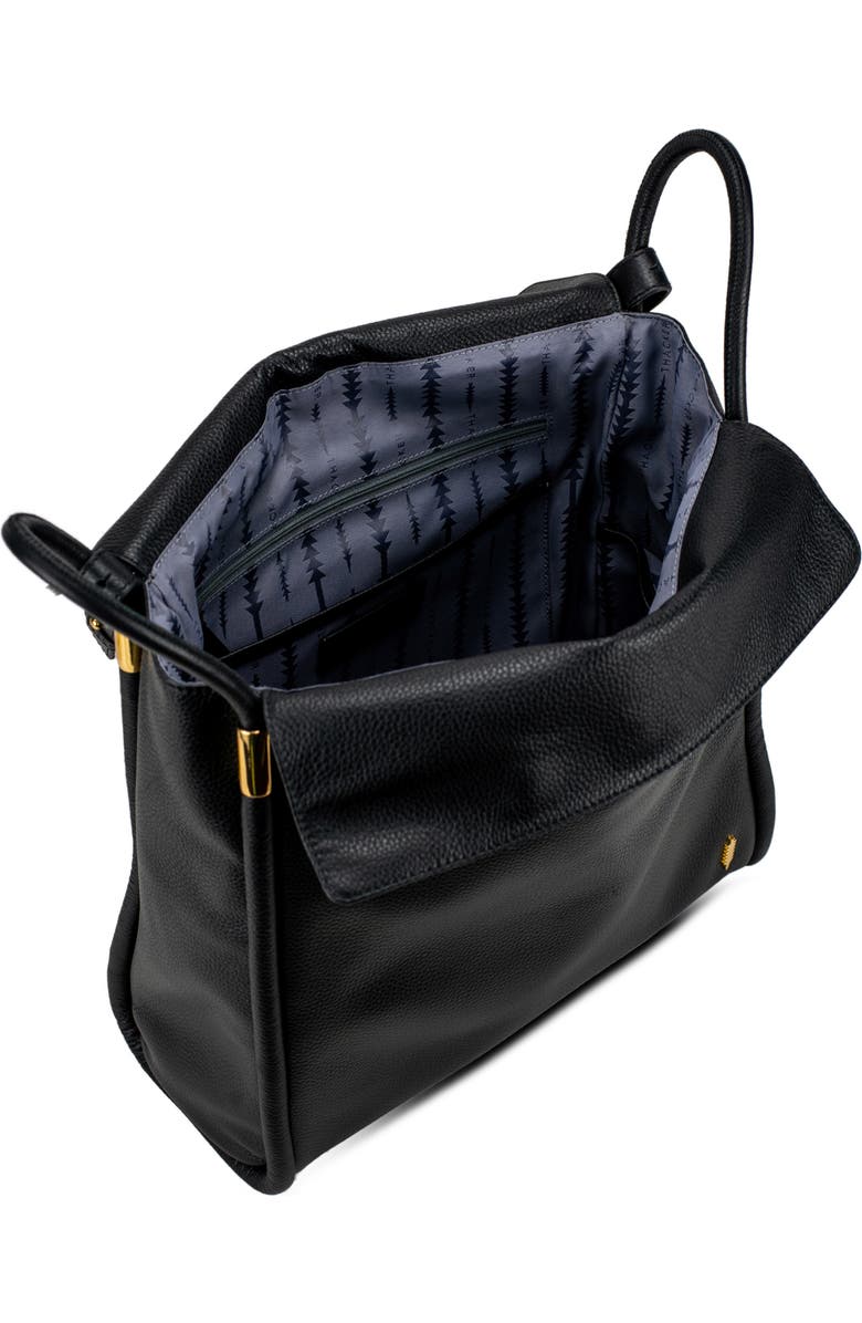 Thacker Tery Leather Hobo Bag, Alternate, color, Black