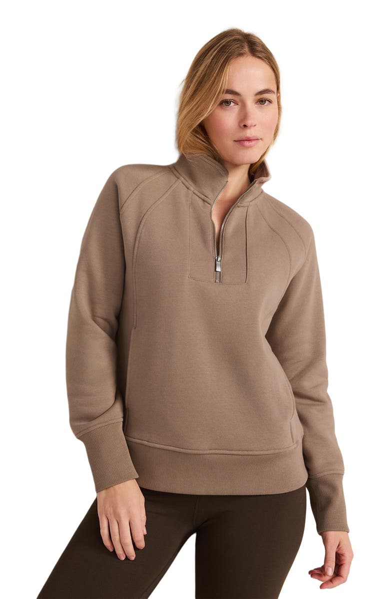 Haven Well Within Cloud Fleece Half-Zip Pullover, Main, color, Sugar Chestnut