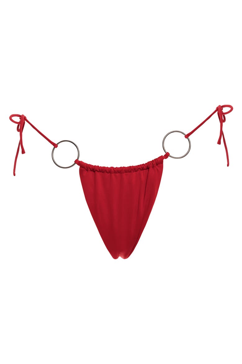 Alexis Thorn Solids Bikini Bottoms, Alternate, color, RED