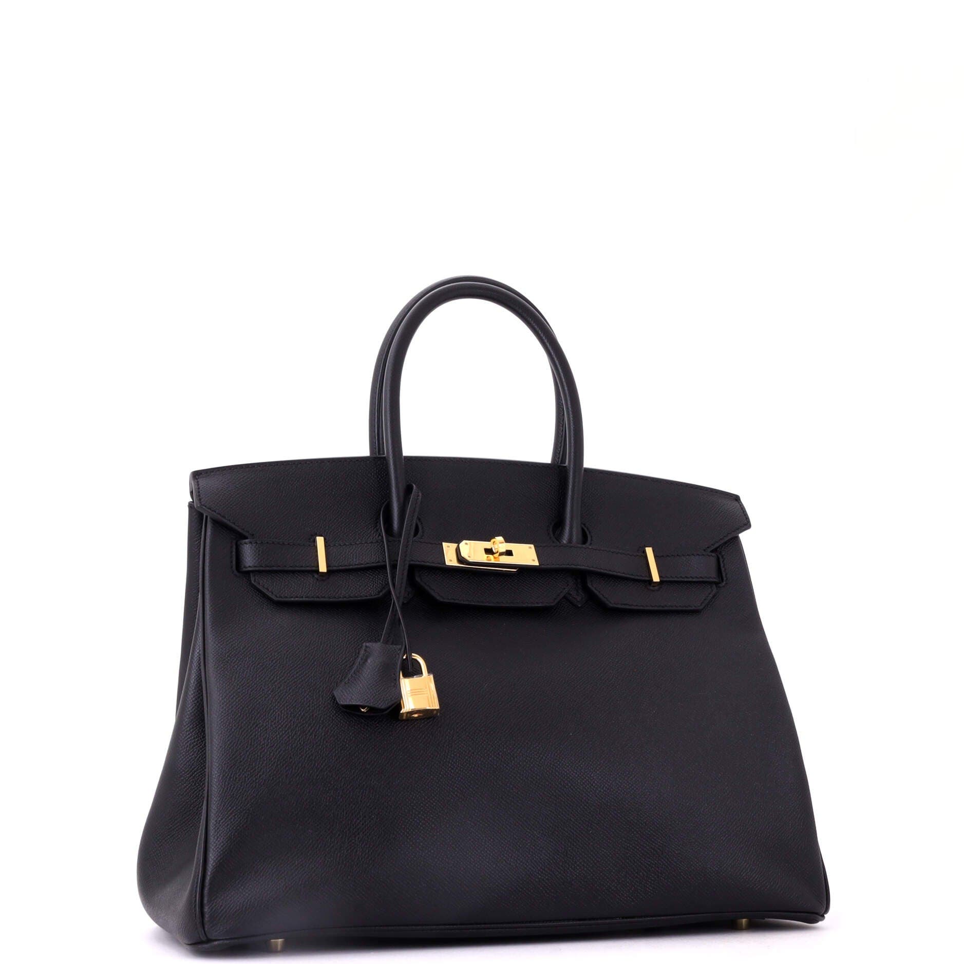 Birkin Handbag Black Epsom with Gold Hardware 35, Alternate, color, Black