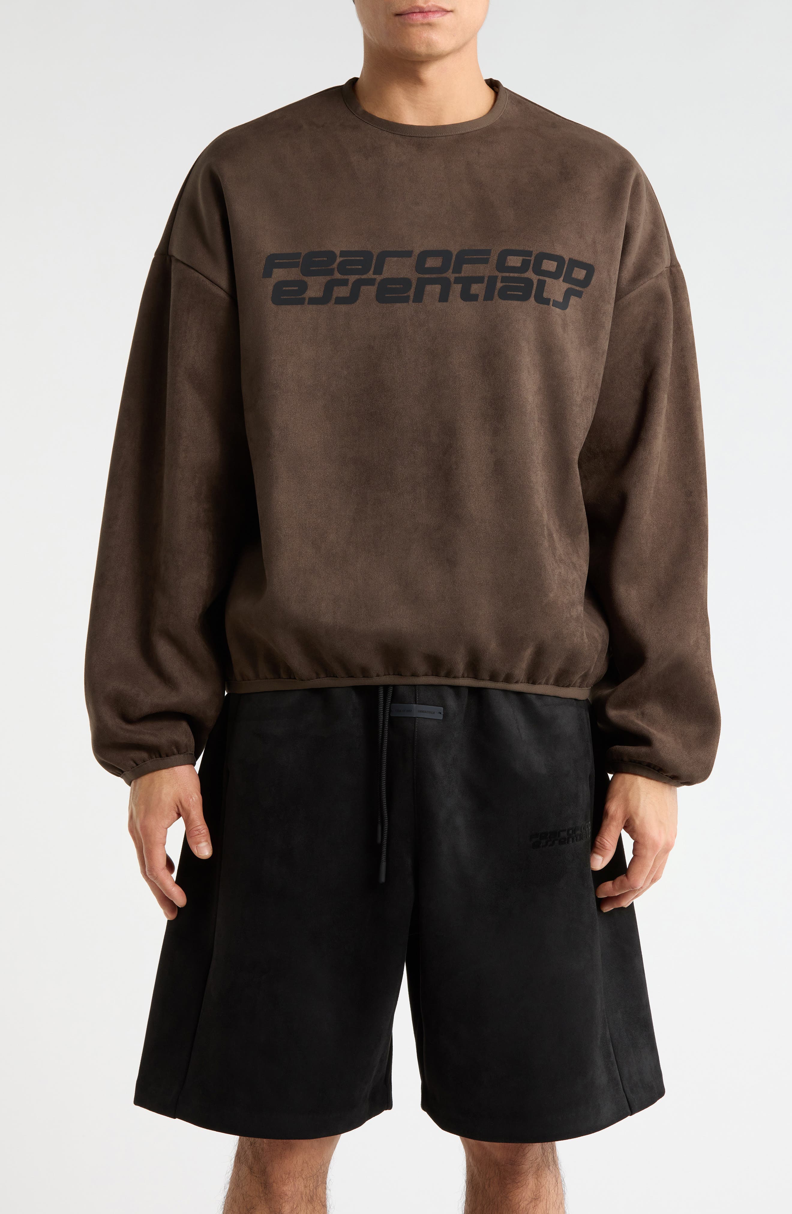 Modern Sueded Fleece Logo Graphic Sweatshirt
