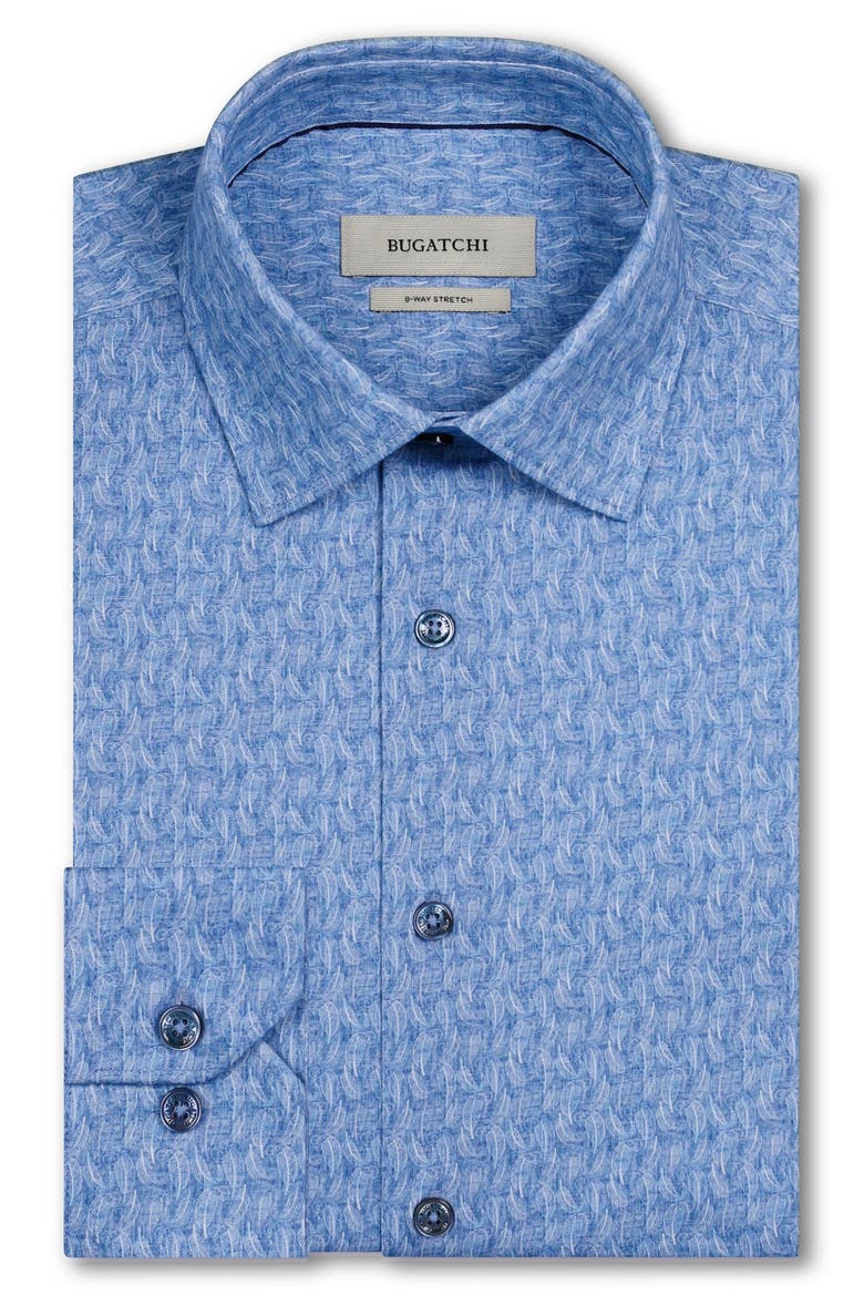 James OoohCotton® Geo Print Button-Up Shirt, Alternate, color, COBALT