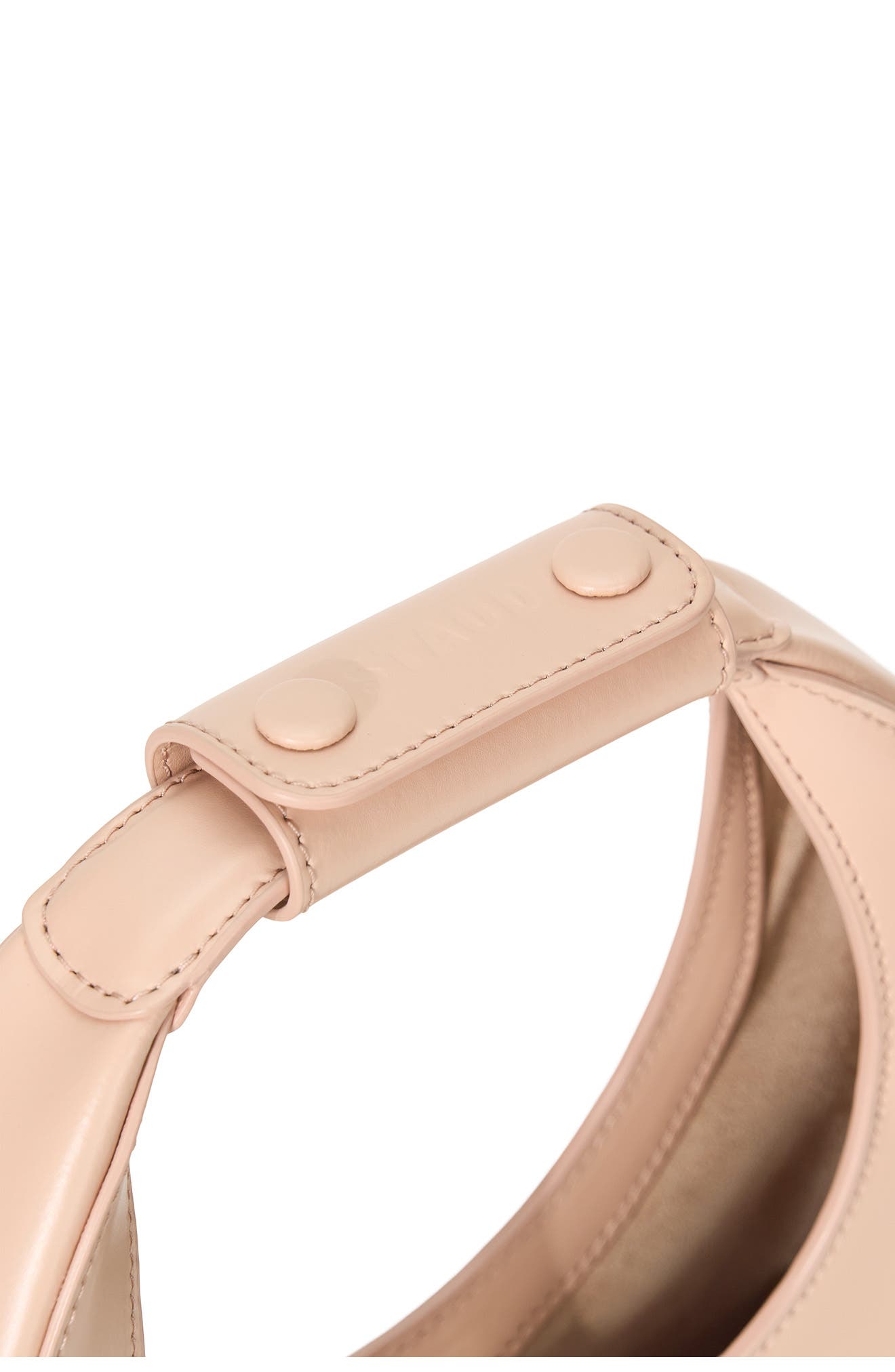 STAUD Mini Moon Leather Bag, Alternate, color, Blush