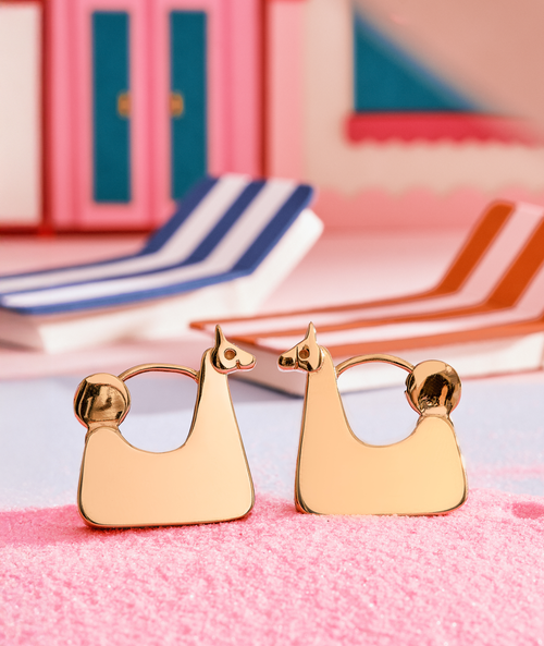 Hey Harper Llama Earrings In Gold