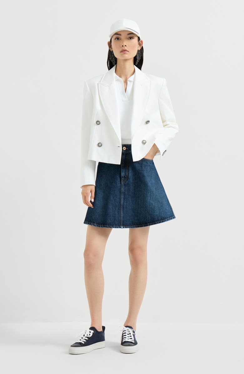 Brunello Cucinelli Blazer with monili, Alternate, color, White