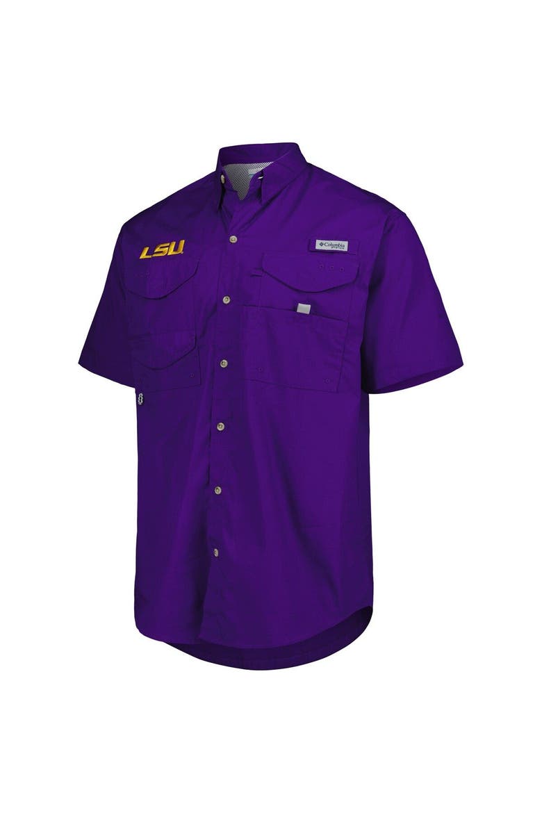 Men's Columbia Purple LSU Tigers Bonehead Button-Up Shirt, Alternate, color, Purple