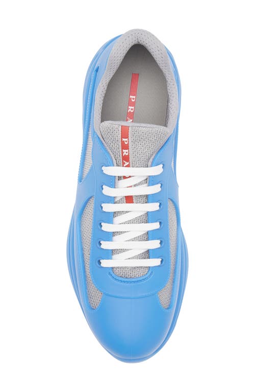 Prada America's Cup Low Top Sneaker In Blue