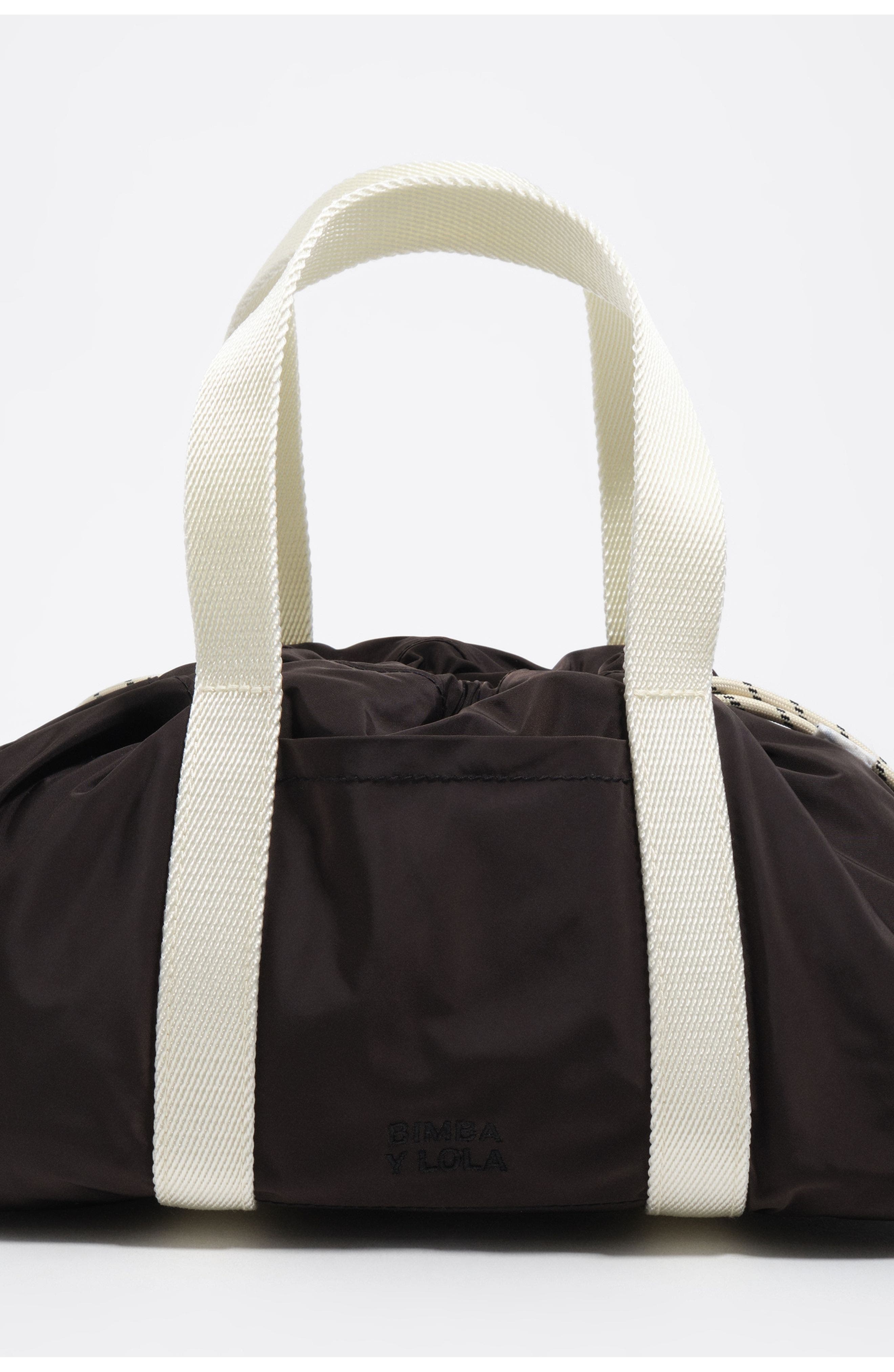 Bimba y Lola Carry Handle Nylon Mini Bag, Alternate, color, Charcoal