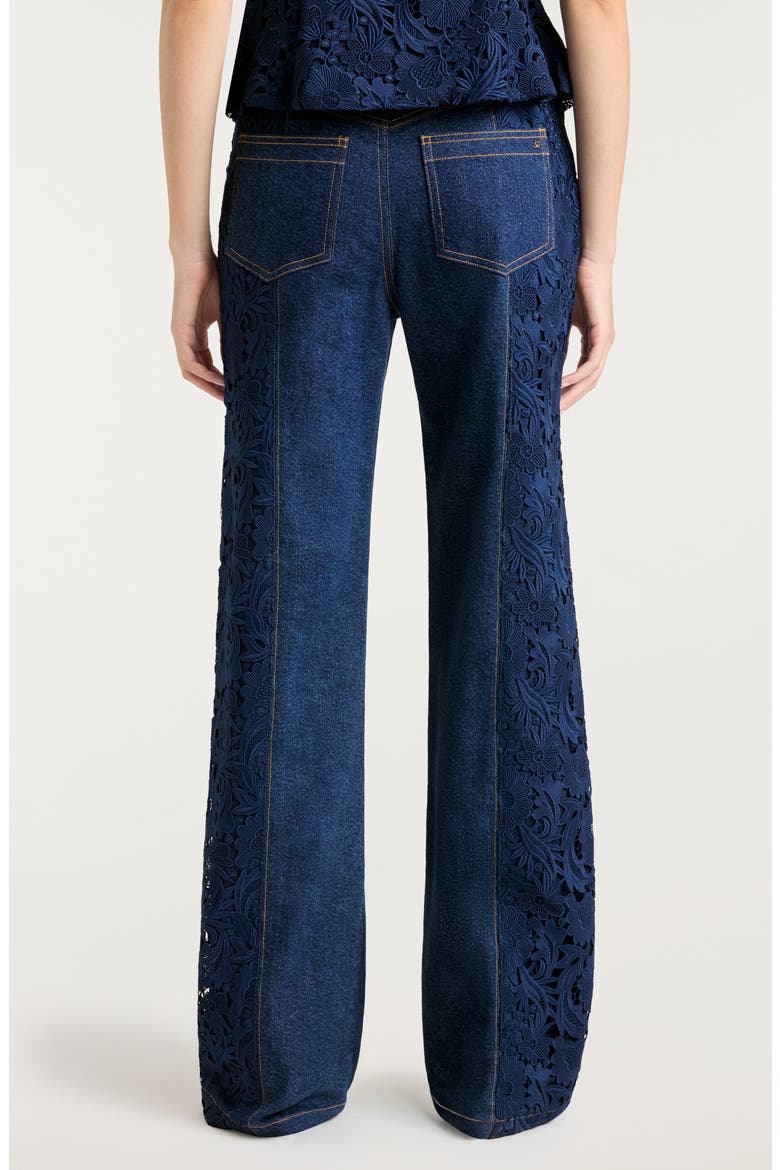 Francine Lace Detail Jeans, Alternate, color, NAVY/ OCEANE