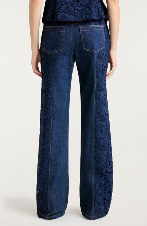 Cinq À Sept Francine Lace Detail Jeans In Blue
