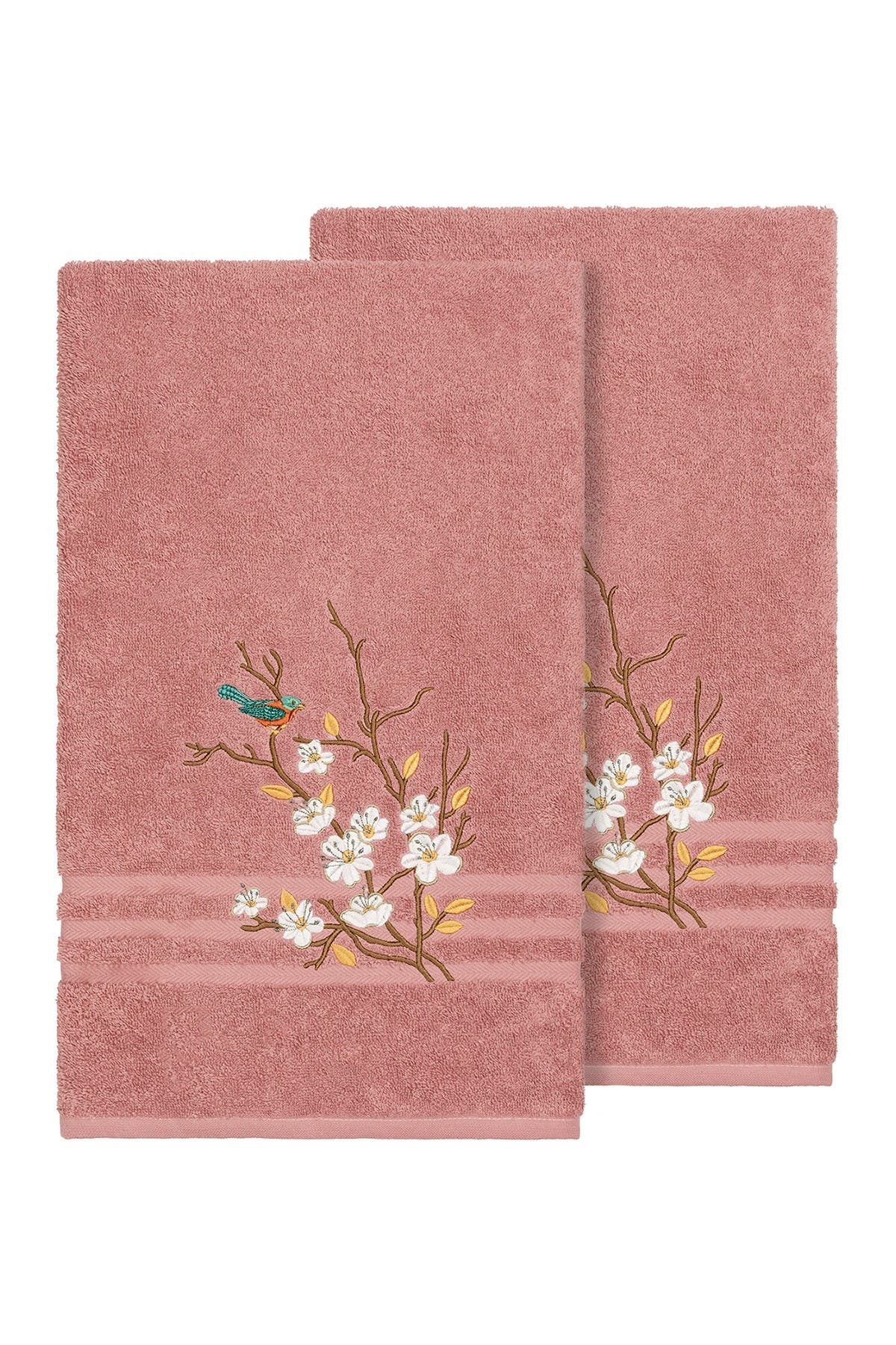 Linum Home Textiles Spring Time Embellished Bath Towel - Set of 2 - Tea ...