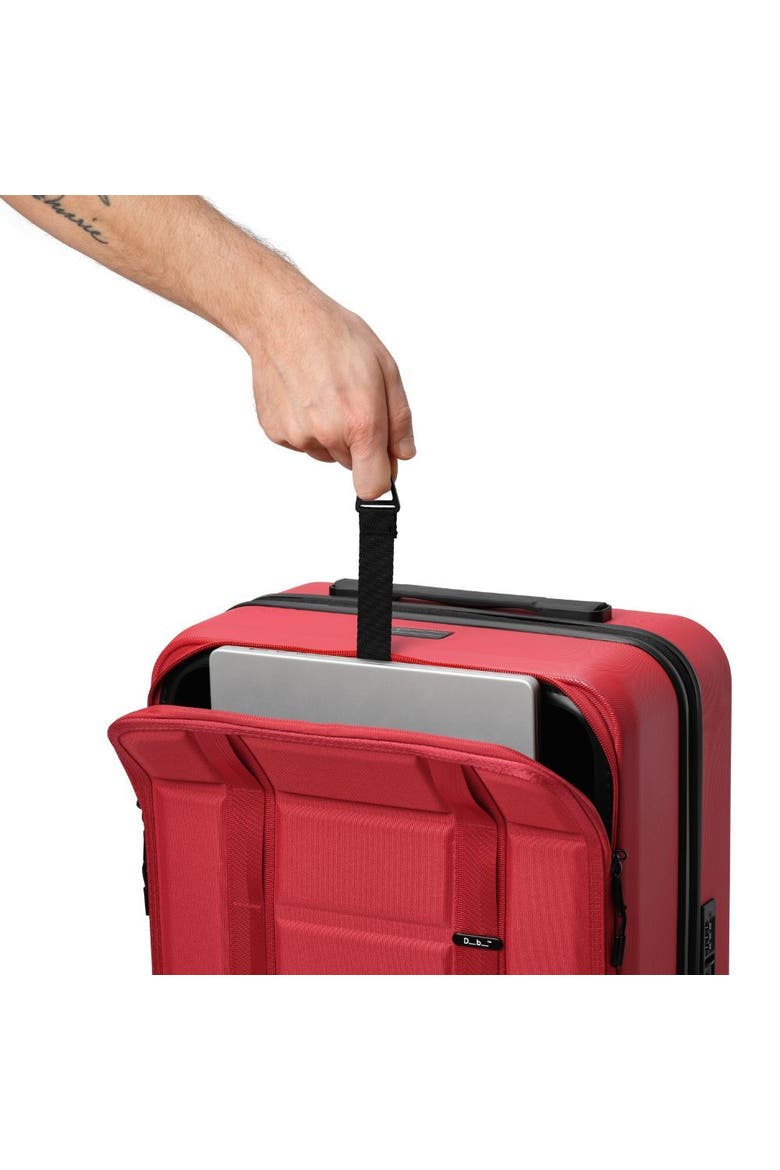 Ramverk Hardside 21 Inch Carry On Luggage  Spinner with Zipper Front Access Pocket, Alternate, color, Sprite Lightning Red